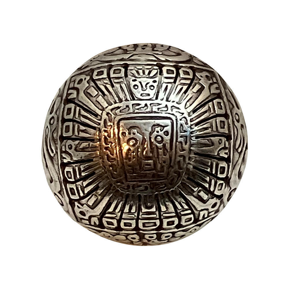 Hand Made Peruvian Sterilng Calender Dome Ring